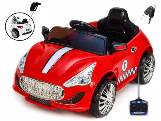 Elektrické autíčko s vodící tyčí Stick GTR 88, červené