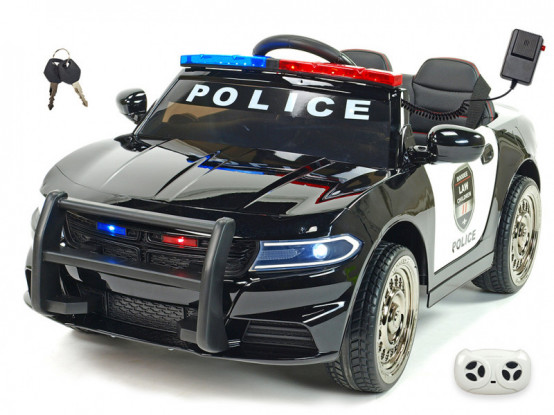 Elektrické autíčko Policie 911 s majákem, sirénou a megafonem, černé