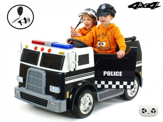 Dvoumístné elektrické autíčko pro děti Policie 4x4