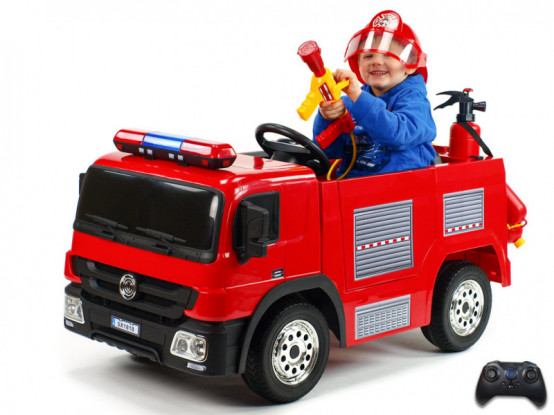 Dětské elektrické hasičské auto SX1818 s požární soupravou