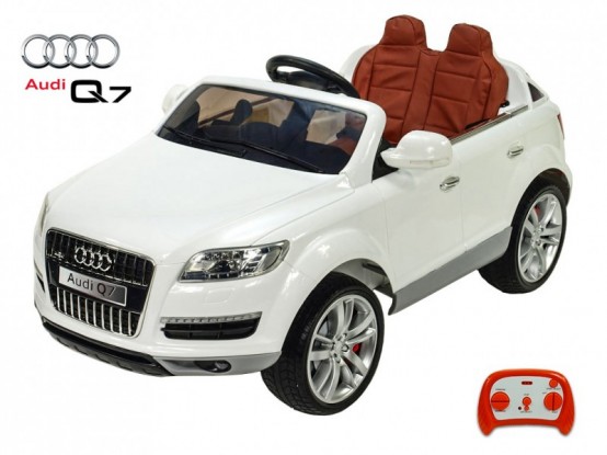 Elektrické auto pro děti Audi Q7, 2.4G dálkové ovládání, bílé