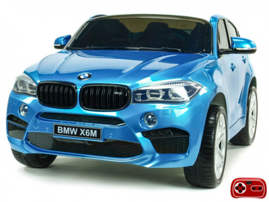 Dvoumístné elektrické autíčko BMW X6 M, modré lakované