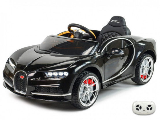 Dětské elektrické auto Bugatti Chiron, černé lakované