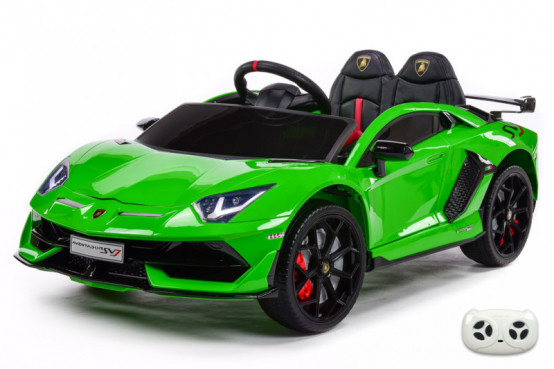 Licenční elektrické autíčko Lamborghini Aventador s 2.4G dálkovým ovládáním, zelené lakované