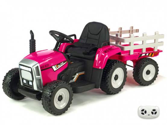 Dětský elektrický traktor s vlekem Blow MX-611, růžový