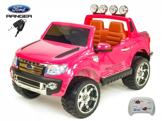 Elektrické auto pro děti Ford Ranger s 2.4G dálkovým ovládáním, růžové