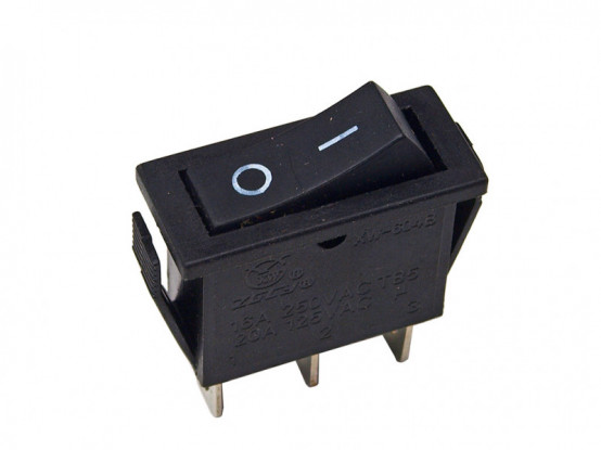 Náhradní vypínač O-I (ON/OFF) 3 pin pro dětská elektrická vozítka, černý