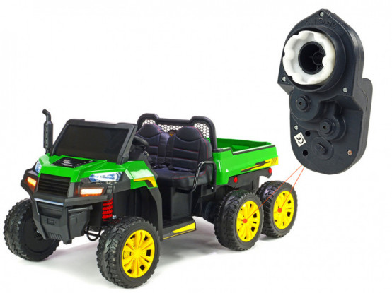 Dětské autíčko Farmer Truck šestikolový - náhradní elektrický motor s převodovkou pro pohon kol