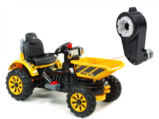 Dětský traktor Kingdom s výklopnou korbou - náhradní elektrický motor s převodovkou pro pohon kol