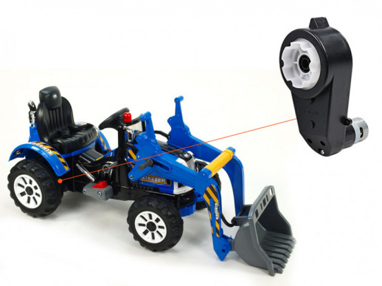 Dětský traktor Kingdom s nakládací lžící - náhradní elektrický motor s převodovkou pro pohon kol