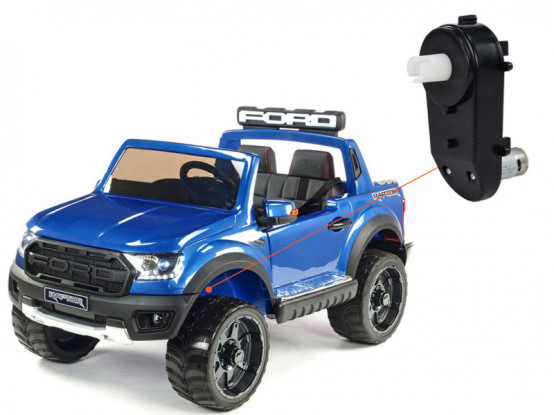 Dětské autíčko Ford Raptor - náhradní elektrický motor s převodovkou pro řízení