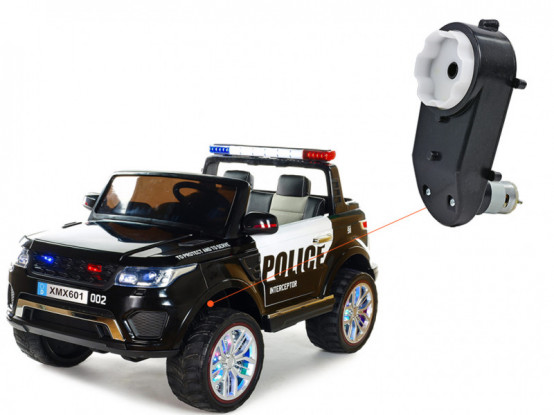 Dětské autíčko Rover Policie 4x4 - náhradní elektrický motor s převodovkou pro řízení