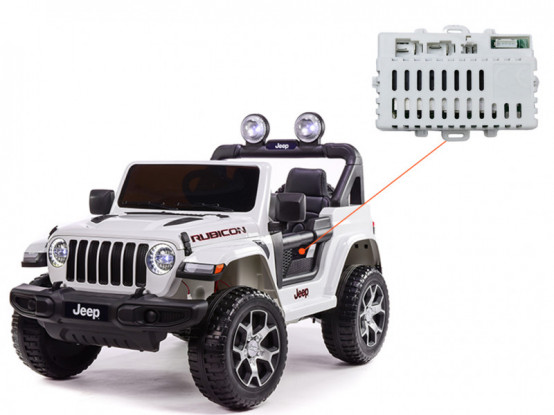 Dětské autíčko Jeep Wrangler Rubicon 4x4 - náhradní řídící jednotka BÍLÁ-1