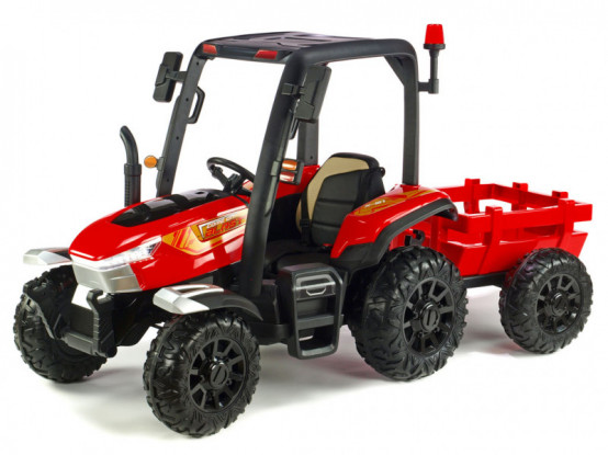 Elektrický traktor pro děti Shaman BLT-206 2x 200W/24V, červený