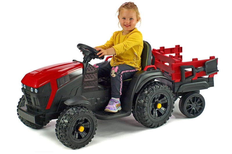 Elektrický traktor pro děti Bison s vlekem