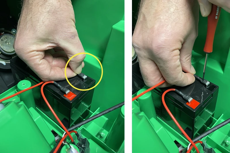 Jak odpojit baterii v elektrickém autíčku: uvolněte pojistku konektoru